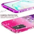 thumbnail image 3 of Samsung Galaxy S20 FE Case w/ TPU Screen Protector Liquid Quicksand Glitter Cute Bling Girls Women [Shock Proof] for Galaxy S20 FE - Pink/Purple, 3 of 5