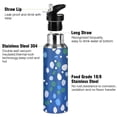thumbnail image 3 of Yayeee 33oz Insulated Water Bottle Double Wall Stainless Steel with Flip Straw Lid, Green Dots, 3 of 7
