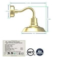 thumbnail image 2 of Cocoweb 12 inch Vintage LED Barn Light in Brass with Chic Arm, 2 of 6