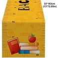 thumbnail image 3 of Aufmer Literary Book Printed Style Tablecloth Soft Color Matching Design Simple Elegant Styling For Household Classroom Daily Festival Dining Scene Arrangement(72.04x12.99in), 3 of 9