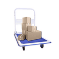 thumbnail image 4 of Foldable Compact Hand Truck Dolly Cart for Groceries, Heavy Duty Moving Trolley, 4 of 11