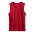 Men's Ice Silk Tanks Summer Transparent Mesh Breathable Solid Tank Top