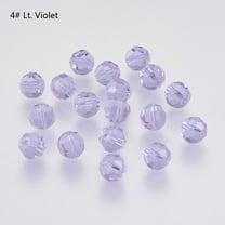 50pcs Imitation Austrian Beads Grade AAA K9 Glass Faceted(32 Facets) Round Medium Purple 6mm Hole: 0.7~0.9mm