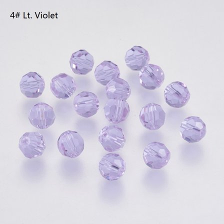 50pcs Imitation Austrian Beads Grade AAA K9 Glass Faceted(32 Facets) Round Medium Purple 6mm Hole: 0.7~0.9mm