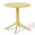 thumbnail image 3 of WestinTrends Playa 31.5" Round Plastic Outdoor Patio Dining Table for 4, Yellow, 3 of 14