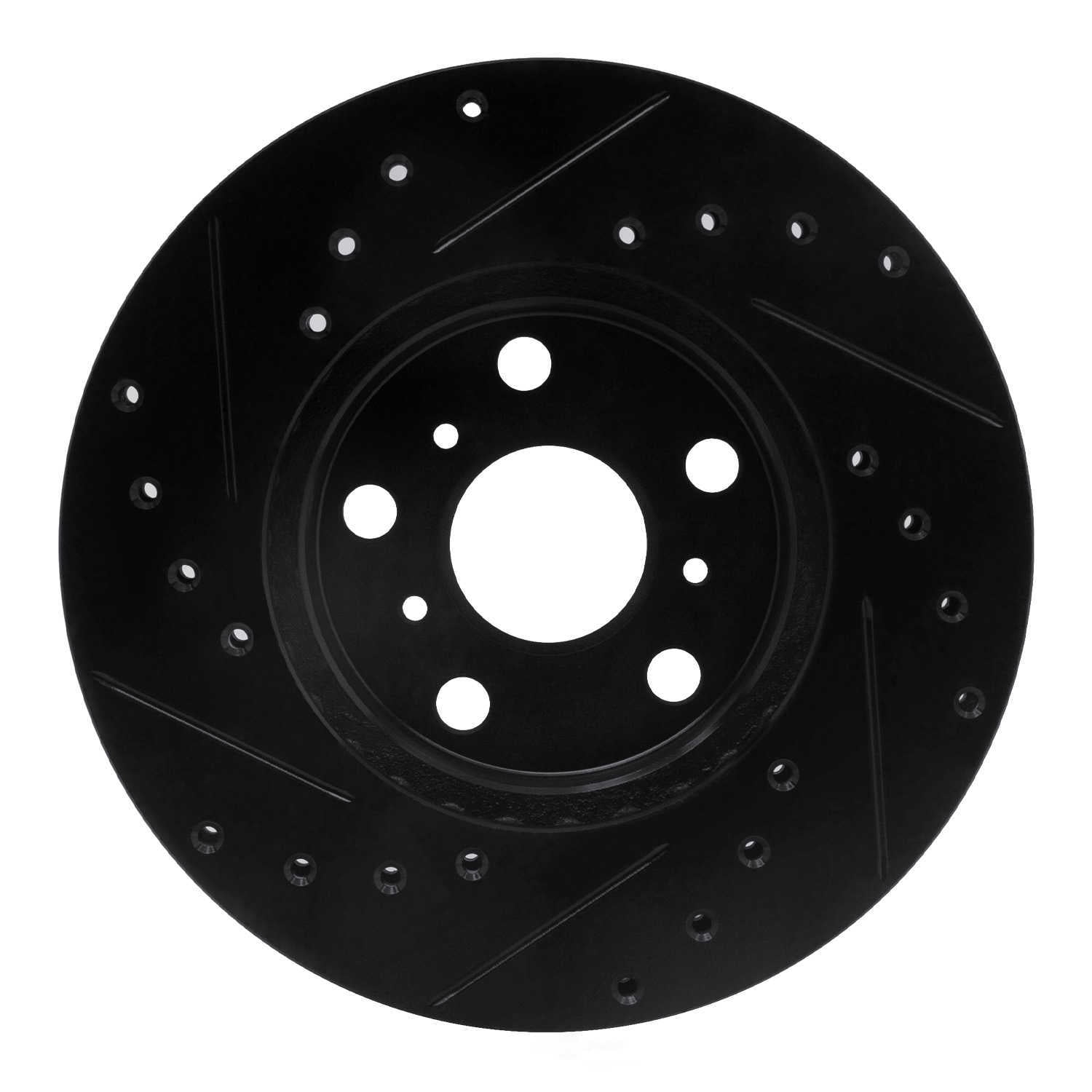 Dynamic Friction Company 633-76036R DFC Brake Rotor - Drilled And Slotted - Black