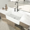 thumbnail image 3 of Logmey 33"x20" Kitchen Sink in White Ceramic,Single Bowl Porcelain Sink with Strainer, 3 of 8