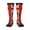 3 Black, variant on British Flag Pattern Knee High Socks for Women Long Leg Warmers Socks
