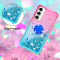 thumbnail image 5 of Slim Fit Phone Case for Samsung Galaxy S23 FE, Bling Shiny Quicksand Effect TPU Bumper Case with Four Corners Heavy Anti-Fall Protection Case for Galaxy S23 FE,Pink Blue, 5 of 14