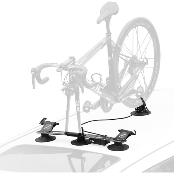 ROCKBROS Electric Suction Cup Bike Rack Aluminum Alloy Sucker Rooftop Bike Rack for 1-3 Bikes Carrier for Car Roof Quick Release/Fork Mount