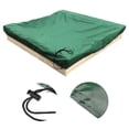 thumbnail image 3 of Dustproof Protection Sandbox Cover Waterproof Sandbox Pool Cover Black 180x180x20cm, 3 of 4