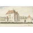 thumbnail image 2 of Joseph Adolf Schmetterling 18x13 Gold Ornate Wood Frame and Double Matted Museum Art Print Titled - Castle 'T Weldam Near Goor (1761 - 1828), 2 of 4