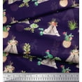 thumbnail image 3 of Soimoi Purple Cotton Duck Fabric Cactus With Conical Pot Tree Fabric Prints By Yard 42 Inch Wide, 3 of 3