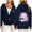 #2- Navy, variant on Uobin Womens Zip Up Hoodies Long Sleeve Cute Cartoon Print Lightweight sweatshirt Loose Fit Workout Plain Hoodies Y2K Jacket with Pockets 2026 Fashion Clothes