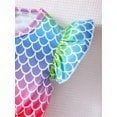 thumbnail image 6 of Bellafa Toddler Tutu Dress Little Girls Ruffle Tulle Dresses Summer Party Princess Mermaid Sundress for 2-7Y, 6 of 7