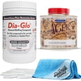 thumbnail image 1 of Dia-Glo (Diaglo) Dark Granite 1QT, Stone Granite Floor Polishing Compound - Tenax AGER 1/4 Liter - 16x16 Microfiber Cloth - Gloves - Bundle - 4 Items, 1 of 3