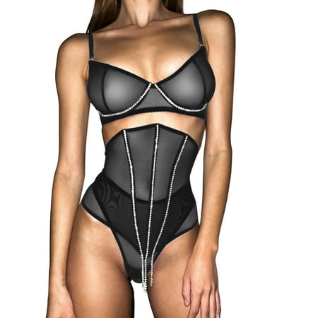 

Womens Black Teddy Lingerie for Women M
