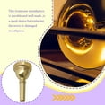 thumbnail image 3 of destyer Embouchure de Trombone Alto 12C en Alliage de Cuivre Petite Tige Accessoires d'Instrument de Musique, 3 of 8