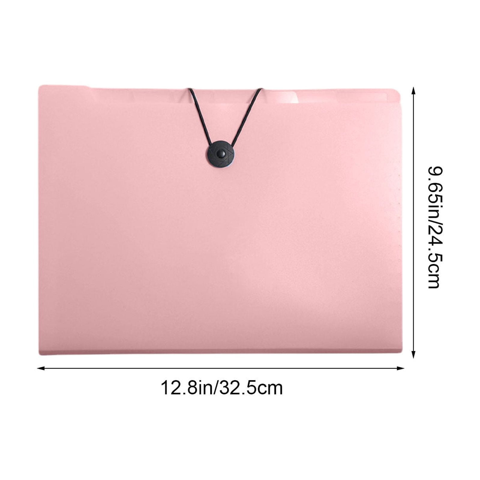AuroraX Pink Accordion Folders with 1/3-Cut Tabs 8 Pockets,Letter Size 8.5x11 in Clear Expandable File Folders for Paper Documents Office Supplies