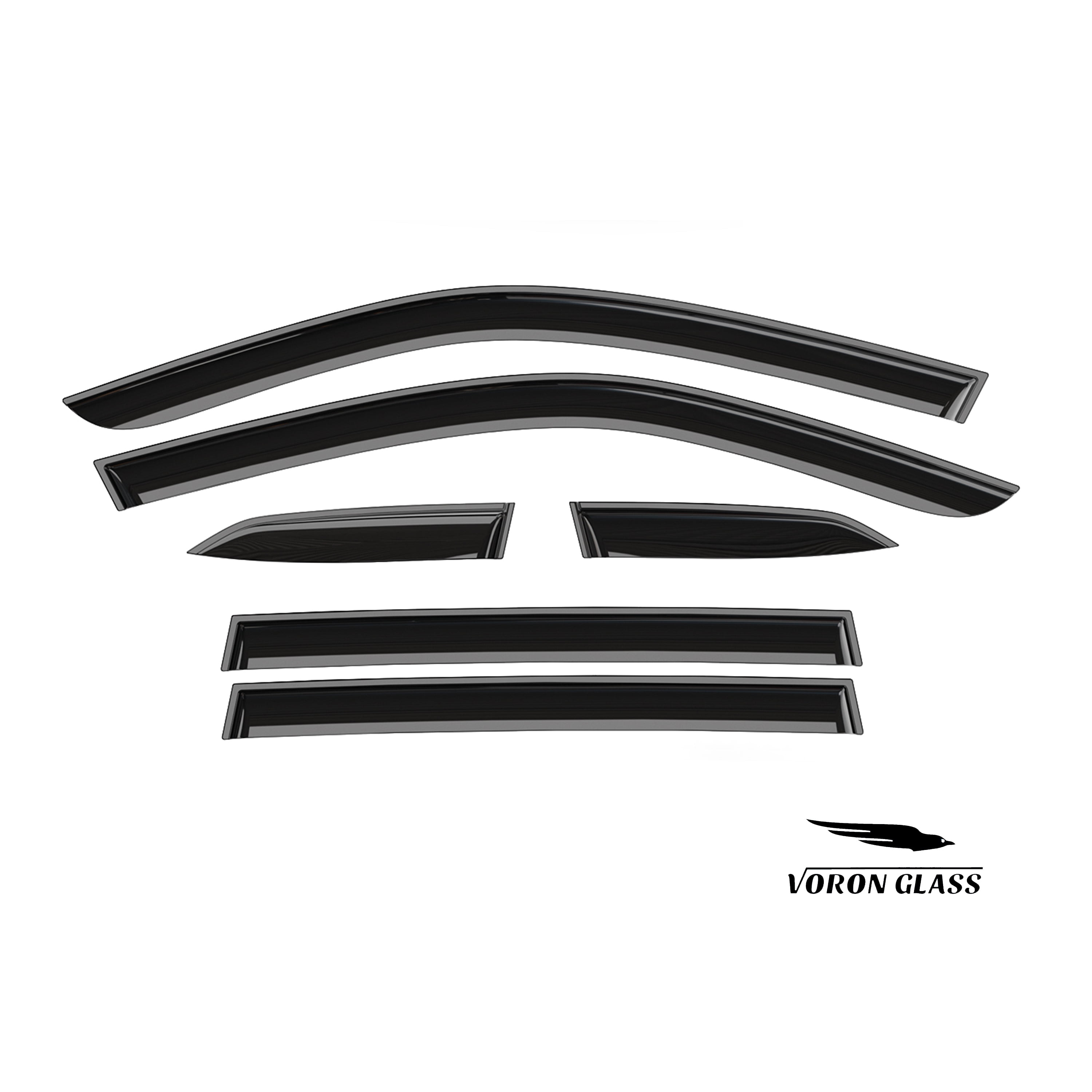 Voron Glass Tape-on Extra Durable Rain Guards for Subaru Forester 2019-2024 (Limited, Touring), Window Deflectors, Vent Window Visors, 6 Pieces - 100855