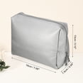 thumbnail image 4 of Unique Bargains Small Portable Travel Cosmetic Bag Zipper PU Leather Makeup Bag Suitable for Lipstick Silver Tone, 4 of 7