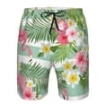 thumbnail image 4 of Disketp Men'S Swim Trunks Hawaiian Breathable Surf Beach Swimsuits Mesh Lining Beach Shorts With Pockets-Tropical Flamingo, 4 of 9