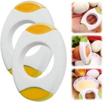 Egg Shell Opener for Hard Boiled Eggs, 2025 Upgraded Egg Peeler Tool Topper Cutter Tool, Handheld Quick Raw Eggs Cracker Separator Tools, Kitchen Gadgets for Baking and Cooking (2, Yellow)