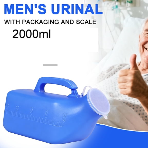68 Oz Urinal for Men Spill Proof Male Urine Collection Bottle with 45 Inch Long Tube for Bedridden Elderly Patients for Home Camping Car Travel