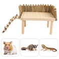 thumbnail image 4 of Hamster Climbing Platform, Chewing Toy Increase Exercise Pet Activity Playground With Fence For Golden Bear Universal Type, 4 of 8