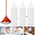 thumbnail image 3 of 3 Pack Botellas Exprimibles para Salsa de 8 Onzas (250 ml) - Botellas de Plástico con Tapa Giratoria y Boquilla Dosificadora, para Ketchup, Aceite, Glaseado, Mostaza, Salsas y Manualidades, 3 of 4