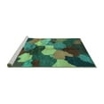 thumbnail image 2 of Ahgly Company Machine Washable Indoor Rectangle Abstract Turquoise Blue Modern Area Rugs, 2' x 3', 2 of 4