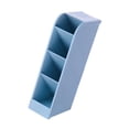 thumbnail image 4 of Inclined Pen Caddy, 4 Slot Plastic Desktop Insert Pen Holder Organizer Stationery Storage Box for Home School Storing Hand Erasers Rulers Scissors Pencils, 4 of 8
