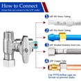 thumbnail image 2 of Tee Stop Valve Add-A-Tee Valve 3/8 Compression Faucet T Adapter for Dishwasher Glass Rinser Washing Machine(3/8x3/8x3/8), 2 of 6