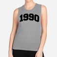 thumbnail image 2 of 1990 College Style Women's Muscle Tank Large Heather Grey, 2 of 5