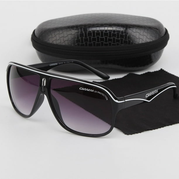 Gafas De Sol Carrera De Nueva Moda Para Hombres Con Estuche De PU Marco Grande Conducción Hombre Mujer Deportes Al Aire Libre