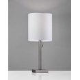thumbnail image 1 of 9" X 9" X 22" Brushed Steel Metal Table Lamp, 1 of 1