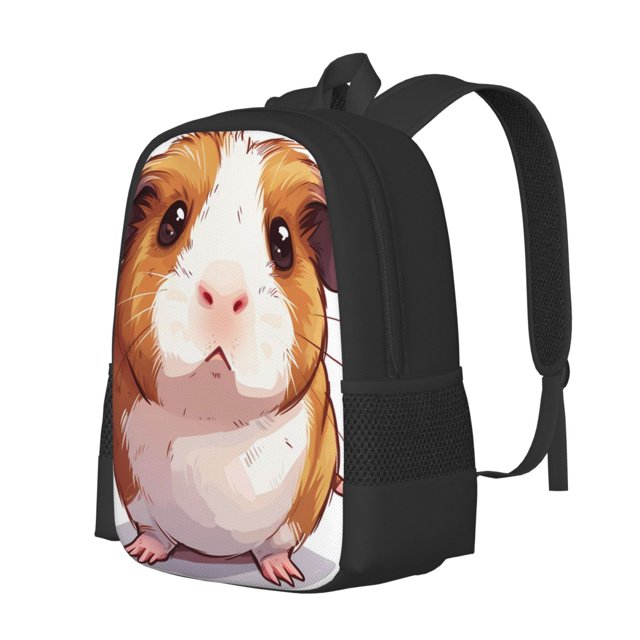 Balery Cartoon Guinea Pig Mochila para hombre y mujer - Tela Oxford 600D resistente - Gran capacidad, resistente al agua, ideal para la escuela, viajes y senderismo