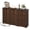 Brown, variant on Uforic Kitchen Storage Cabinet with Shelves & Doors, Sideboard Cabinet for Double 13-gal Trash Bins, White