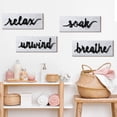 thumbnail image 5 of 4 Pieces Bathroom Wall Art Farmhouse Wall Decors Relax Soak Unwind Breathe Rustic Bathroom Wooden Signs Funny Vintage Wooden Decor for Laundry Room Bathroom, 5 of 7