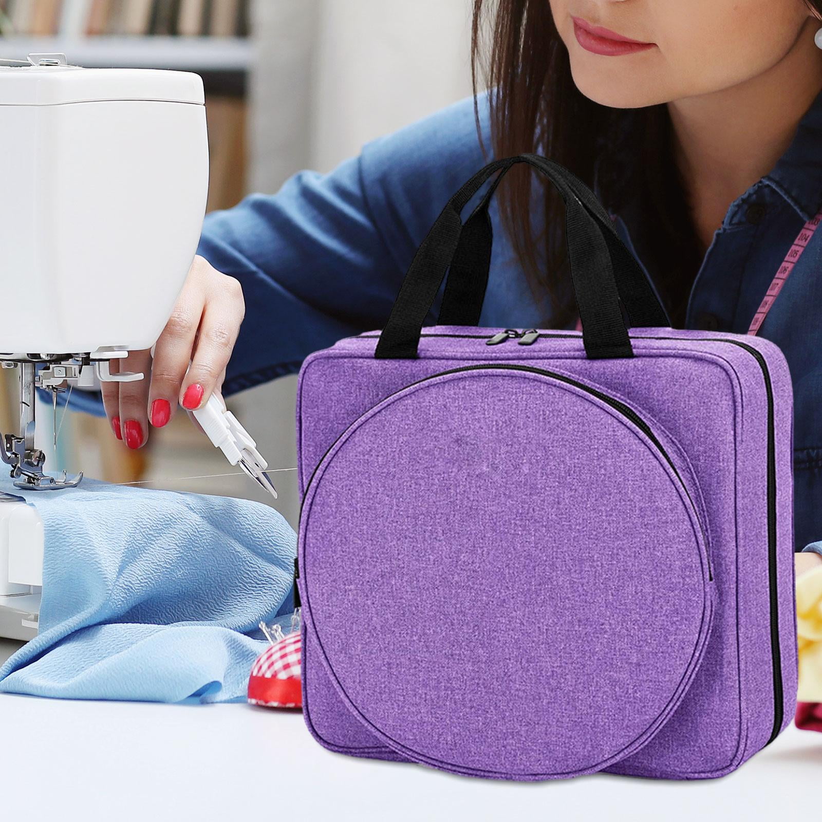 S SERENABLE Crochet Organizer Bags Knit Crochet Tools Dead Polyester Fashion Sewing Kit Storage Bag for Knitting Pencils Travel Beginners Purple