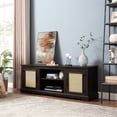 thumbnail image 4 of 65"W Espresso MDF TV Stand - Fits 70-Inch TVs & Offers Ample Storage - Home Entertainment Room - Tidy Cables & Cozy Decor, 4 of 6
