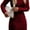 Burgundy, variant on Women's Knee-Length Turtleneck Cable Knit Sweater Dress Sexy Long Sleeve Fitted Dress Dressy Casual Short Dresses