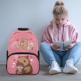 thumbnail image 2 of Aplkyhs Cute Capybara School Backpack for Girls Boys Students 6-18 Large Capacity Ergonomic Padded Adjustable Shoulder Straps for Elementary Middle High School Daily Use, 2 of 7