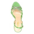 thumbnail image 3 of XYD Women Classic Round Open Toe Platform Sandal Rhinestone Cross Strap Chunky High Heel Party Slingback Shoes Size 4 Green, 3 of 4