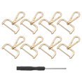 thumbnail image 1 of Uxcell 8Pcs Swivel Clasps, 1.5" Detachable Snap Hook with Screwdriver, Light Gold, 1 of 7