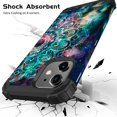 thumbnail image 3 of Compatible avec Coque iPhone 11, Pare-Chocs en Silicone Souple Résistant aux Chocs + Coque de Protection Hybride en Plastique Dur à Double Couche pour iPhone 11 (Écran 6,1") 2019 - Mandala dans la Galaxy, 3 of 8