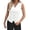 #0200-White, variant on Womens Sleeveless Vest V Neck Button Tank Solid Color Decor Pocket Loose Casual Summer Layering Lightweight Outdoor Summer Vacation