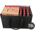 thumbnail image 4 of BYXAS Insulated Food Delivery Bag -23"x14"x15", Premium Large Commercial Catering Bag for Food Transport, Thermal Food Carrier with Side Pockets, Extra Strength Zipper & Thick Insulation, Black, 4 of 13