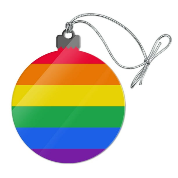 Rainbow Pride Gay Lesbian Contemporary Acrylic Christmas Tree Holiday