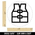 thumbnail image 2 of Life Jacket Vest Icon Self-Inking Rubber Stamp Ink Stamper - Orange Ink - Medium 1 Inch, 2 of 7
